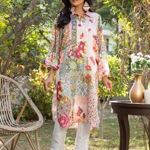 Pakistani Indian floral kurti shalwar kameez modern women’s wear